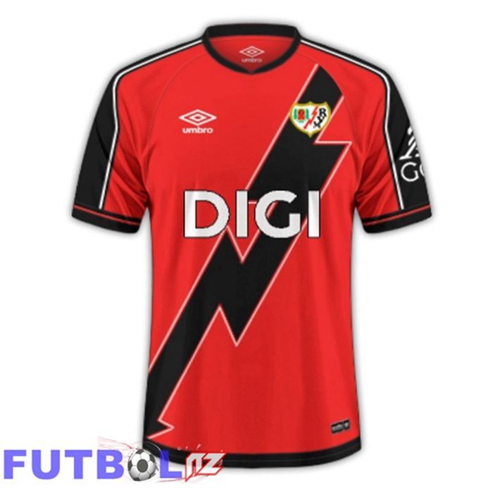 Camisetas De Futbol Rayo Vallecano Segunda Rojo Negro 2025/2026