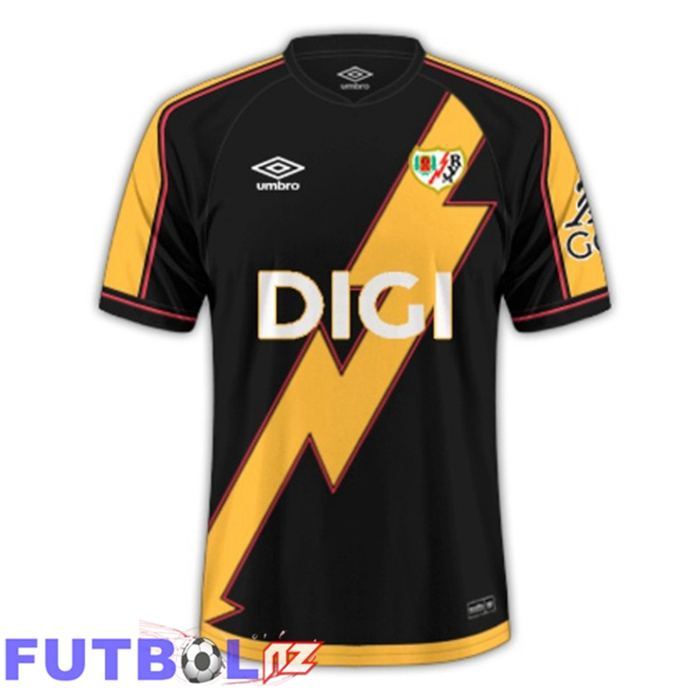 Camisetas De Futbol Rayo Vallecano Tercera Negro Amarillo 2025/2026