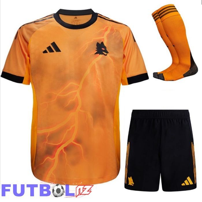 Camisetas De Futbol AS Roma Segunda (Cortos + Calcetines) 2025/2026