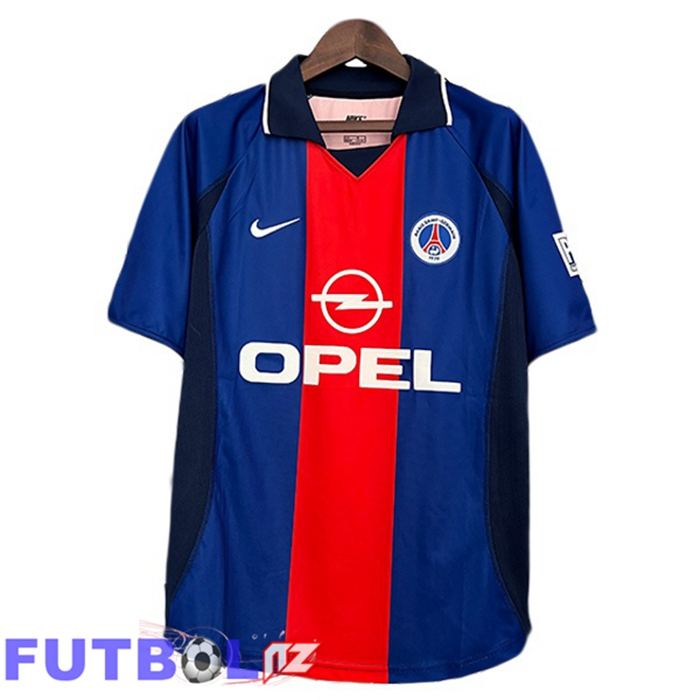 Camisetas De Futbol Paris PSG Retro Primera Azul Real Rojo 2000-2001