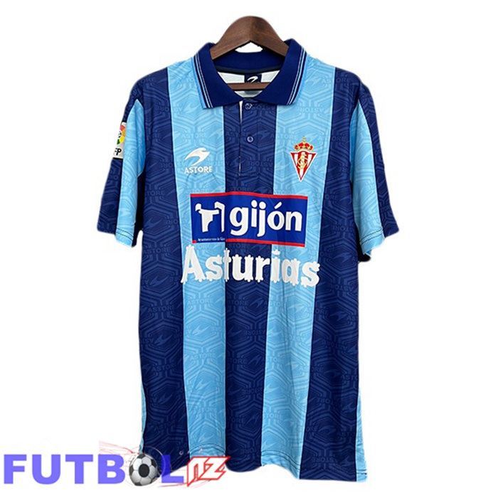 Camisetas De Futbol Sporting Gijon Retro Tercera Azul 2002-2003