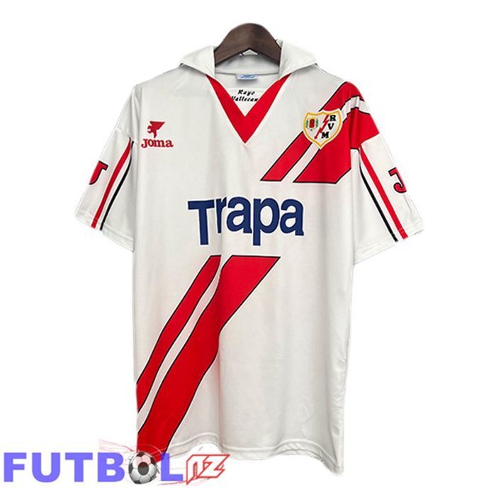 Camisetas De Futbol Rayo Vallecano Retro Primera Rojo Blanco 1997-1998