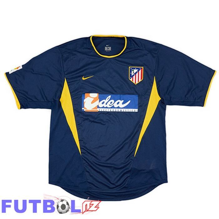 Camisetas De Futbol Atletico Madrid Retro Segunda Azul Real 2002-2003
