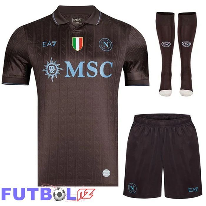 Camisetas De Futbol SSC Napoli Tercera (Cortos + Calcetines) 2025/2026