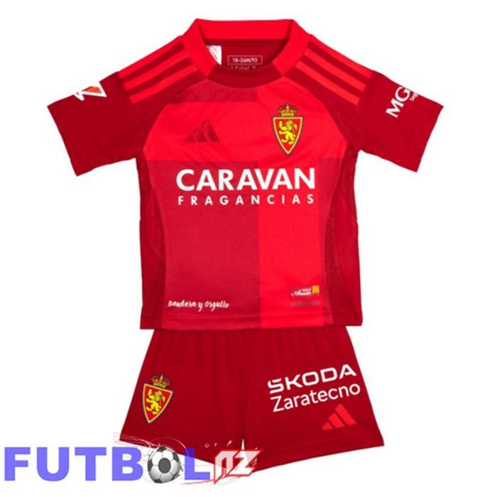 Camisetas De Futbol Real Zaragoza Ninos Tercera Rojo 2025/2026