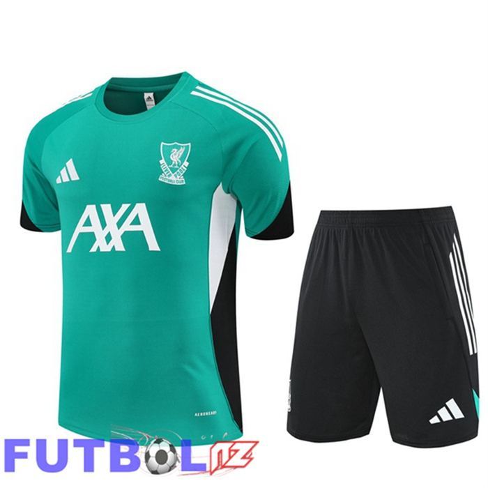 Camiseta Entrenamiento FC Liverpool + Cortos Verde 2025/2026
