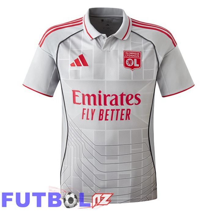 Camisetas De Futbol lyon OL Tercera Gris 2025/2026