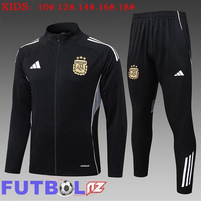 Chandal Equipos De Futbol - Chaqueta Argentina Ninos Negro 2025/2026