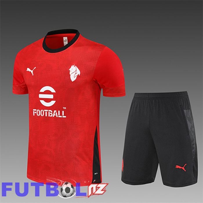 Camiseta Entrenamiento AC Milan Ninos Rojo/Negro 2025/2026