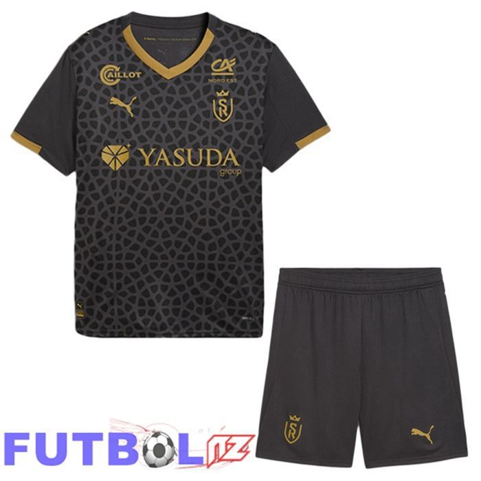 Camisetas De Futbol Stade de Reims Ninos Tercera Negro 2025/2026