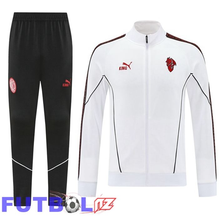 Chandal Equipos De Futbol - Chaqueta AC Milan Blanco 2025/2026