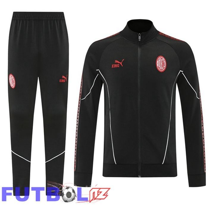 Chandal Equipos De Futbol - Chaqueta AC Milan Negro 2025/2026