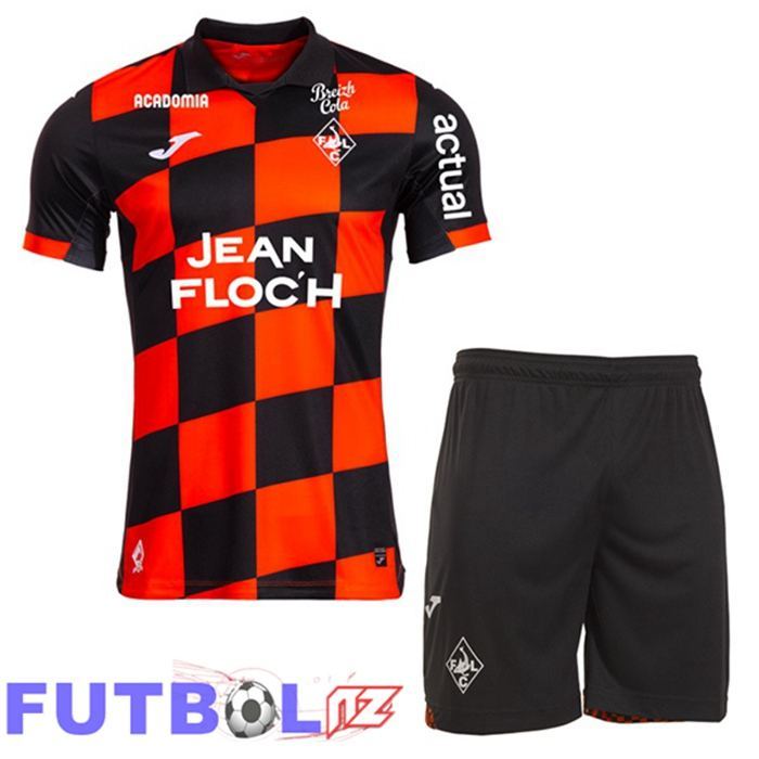 Camisetas De Futbol FC Lorient Ninos Primera Rojo Negro 2025/2026