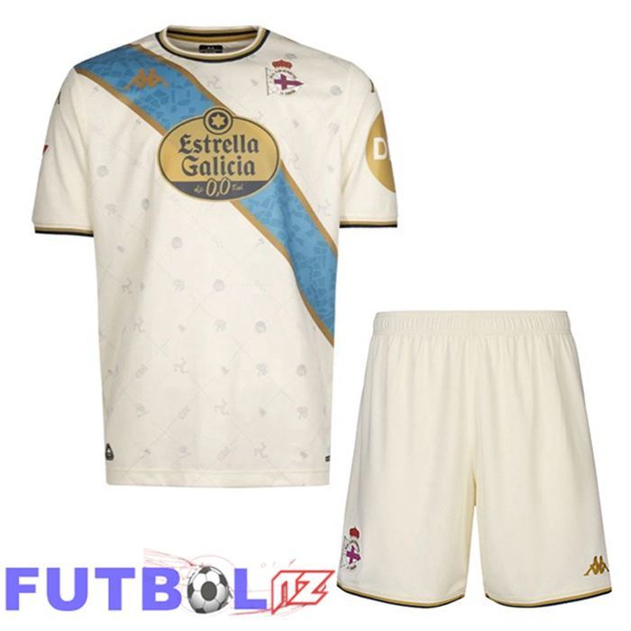 Camisetas De Futbol Deportivo de La Coruna Ninos Tercera Amarillo 2025/2026