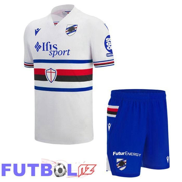 Camisetas De Futbol UC Sampdoria Ninos Segunda Blanco 2025/2026