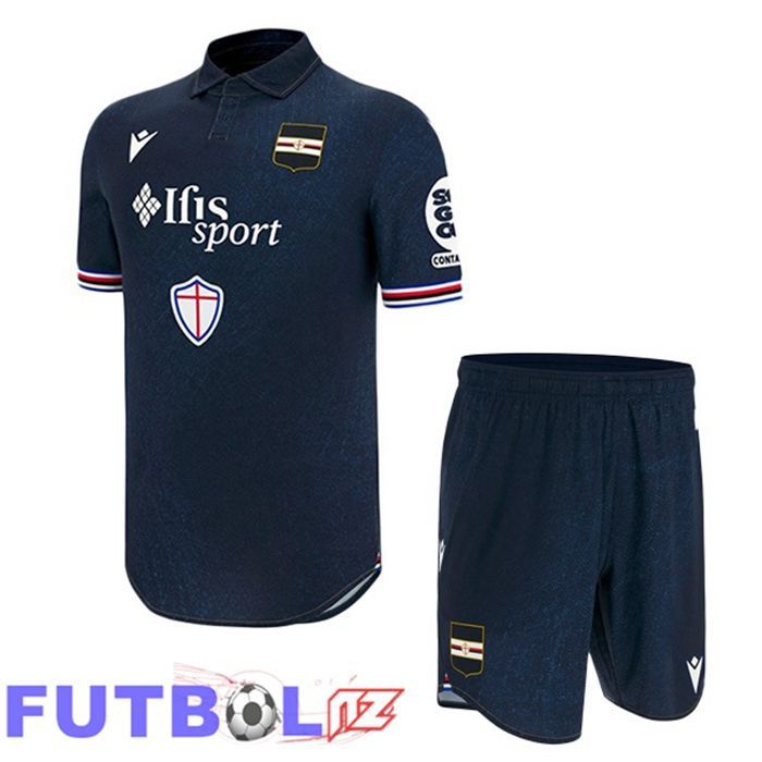 Camisetas De Futbol UC Sampdoria Ninos Tercera Negro 2025/2026