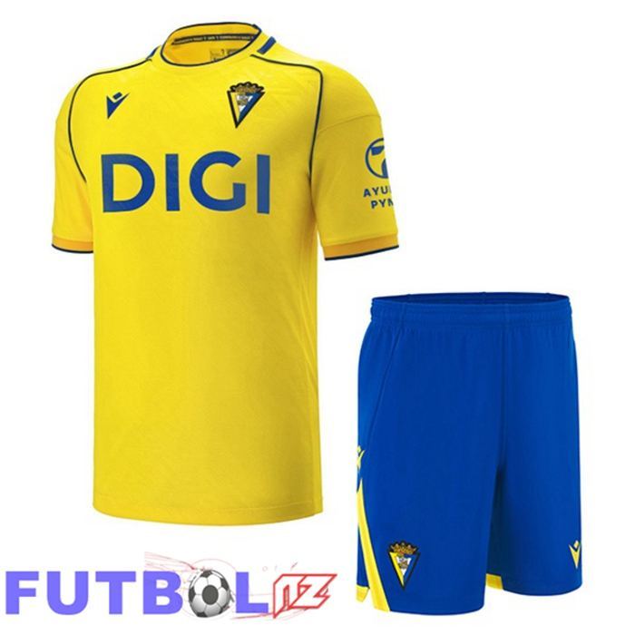 Camisetas De Futbol Cadiz CF Ninos Primera Amarillo 2025/2026