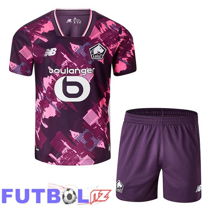 Camisetas De Futbol Lille OSC Ninos Cuarta Púrpura 2025/2026