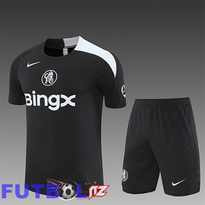 Camiseta Entrenamiento FC Chelsea Ninos Negro/Blanco 2025/2026