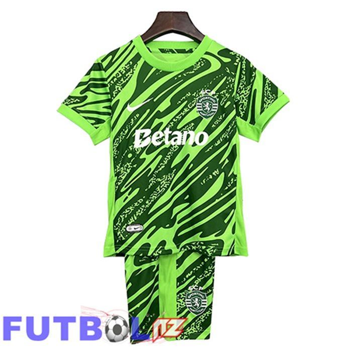 Camisetas De Futbol Sporting SCP Ninos Portero Verde 2025/2026