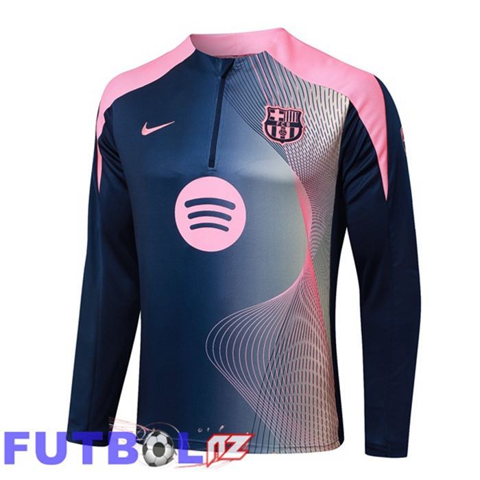 Sudadera De Entrenamiento FC Barcelona Azul Real Rosado 2025/2026