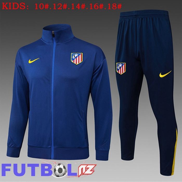 Chandal Equipos De Futbol - Chaqueta Atletico Madrid Ninos Azul Real 2025/2026
