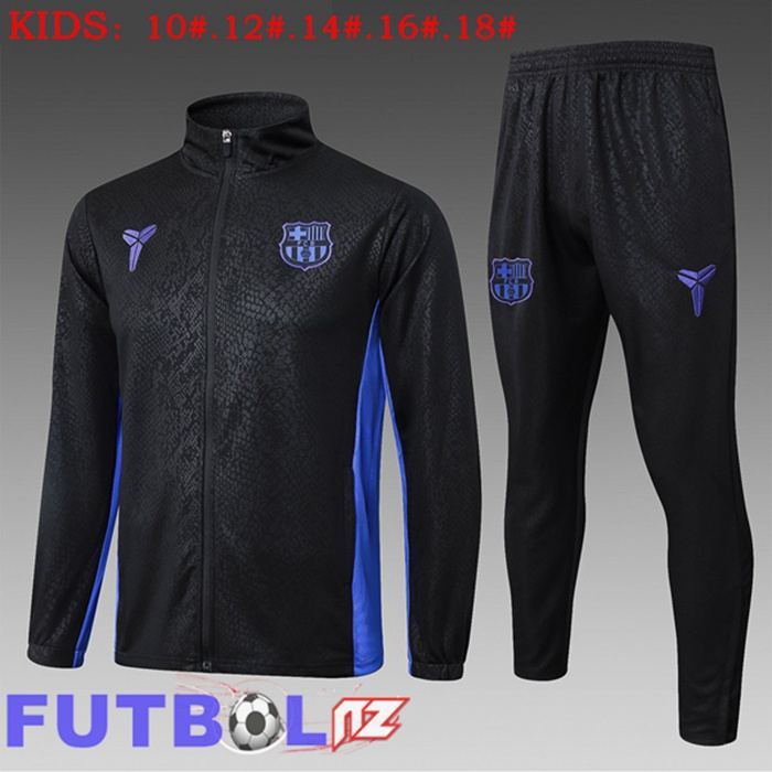 Chandal Equipos De Futbol - Chaqueta FC Barcelona Ninos Negro 2025/2026