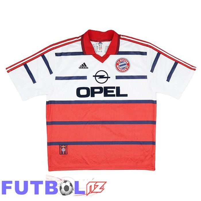 Camisetas De Futbol Bayern Munich Retro Segunda Blanco Rojo 1998-2000