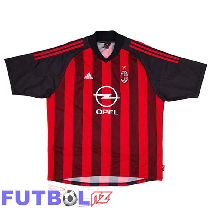Camisetas De Futbol AC Milan Retro Primera Rojo Negro 2002-2003