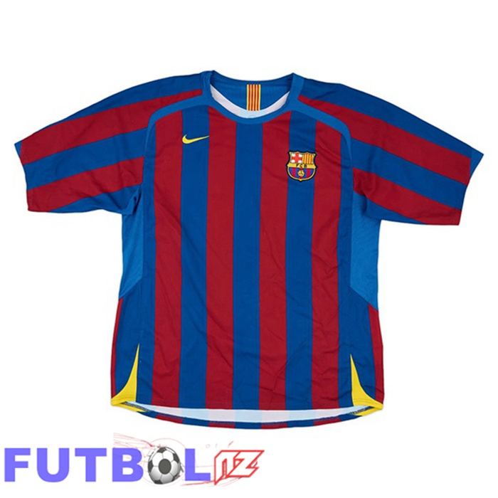 Camisetas De Futbol FC Barcelona Retro Primera Azul Rojo 2005-2006
