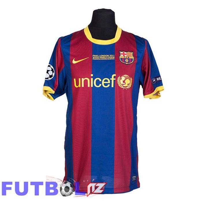 Camisetas De Futbol FC Barcelona Retro Primera Azul Rojo 2010-2011
