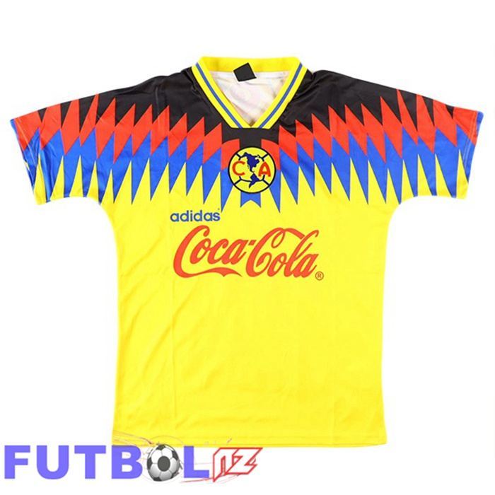 Camisetas De Futbol Club America Retro Primera Amarillo 1995-1996