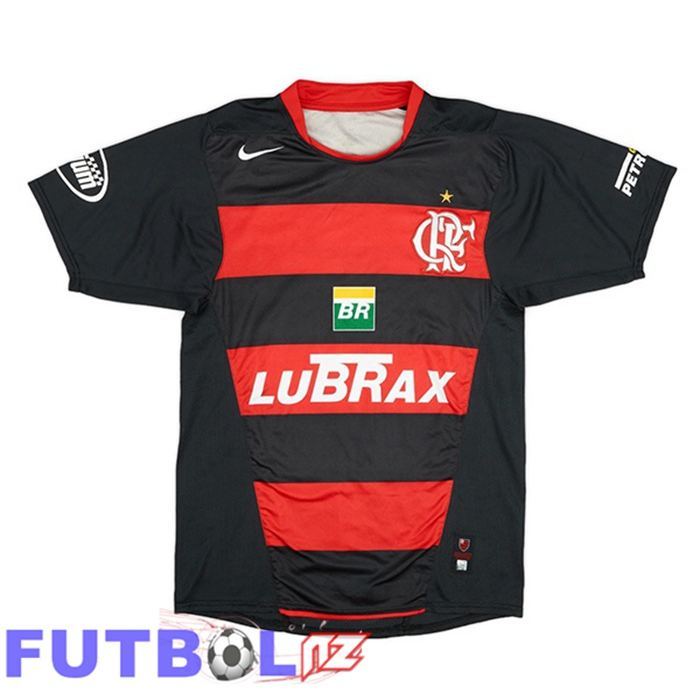 Camisetas De Futbol Flamengo Retro Tercera Negro Rojo 2005-2006