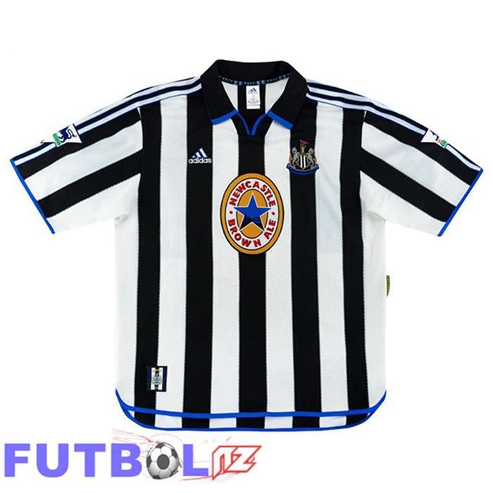 Camisetas De Futbol Newcastle United Retro Primera Negro Blanco 1999-2000
