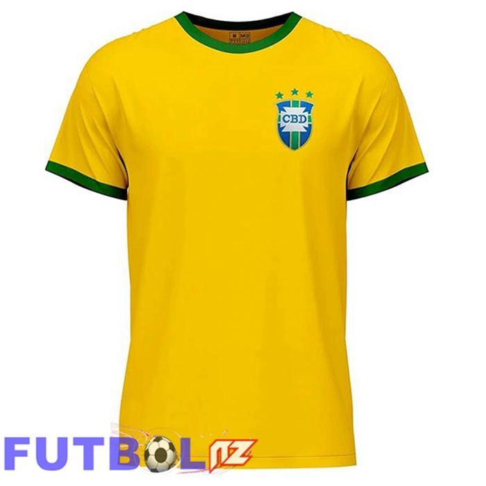 Camisetas De Futbol Brasil Retro Primera Amarillo 1971
