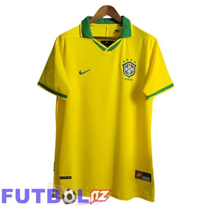 Camisetas De Futbol Brasil Retro Primera Amarillo 1997