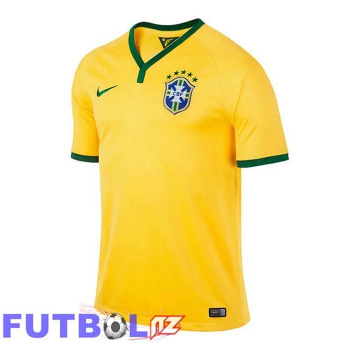 Camisetas De Futbol Brasil Retro Primera Amarillo 2014