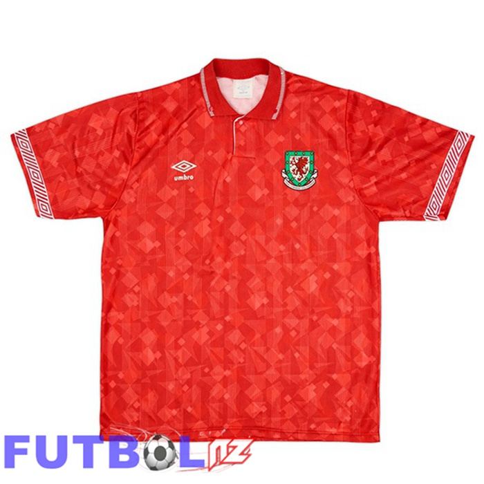 Camisetas De Futbol Gales Retro Primera Rojo 1990-1991