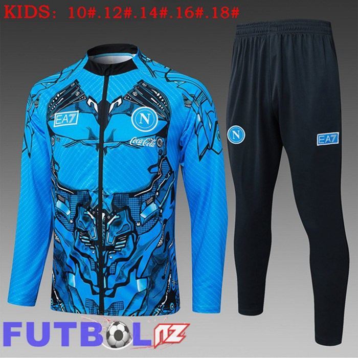 Chandal Equipos De Futbol - Chaqueta SSC Napoli Ninos Azul 2025/2026