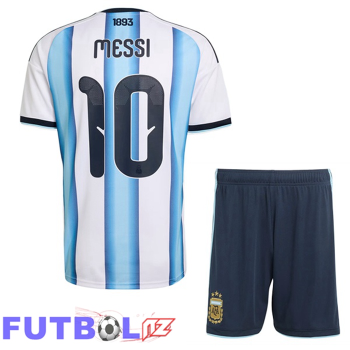 Camisetas De Futbol De Argentina (MESSI 10) Ninos Primera Azul Blanco 2026/2027