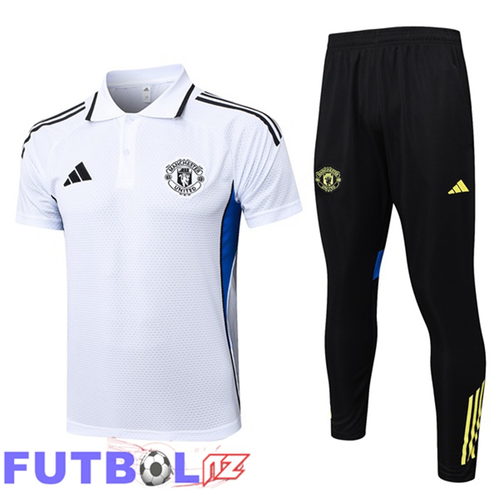 Camiseta Polo Manchester United + Pantalones Blanco 2025/2026