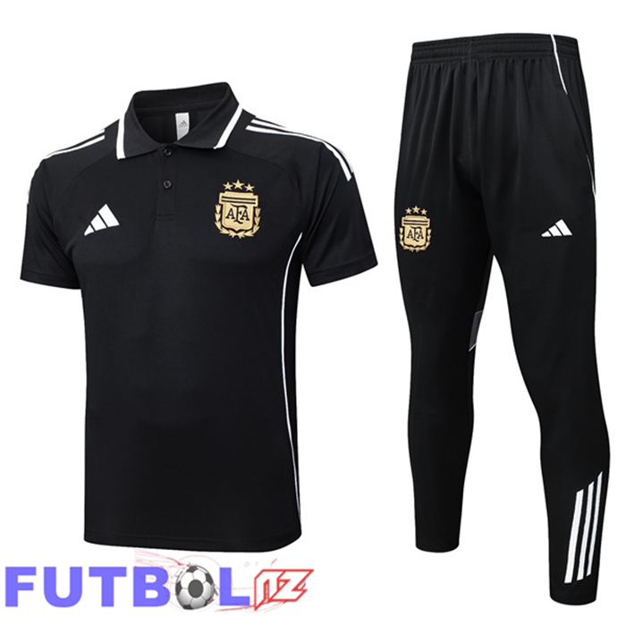 Camiseta Polo Argentina + Pantalones Negro 2025/2026