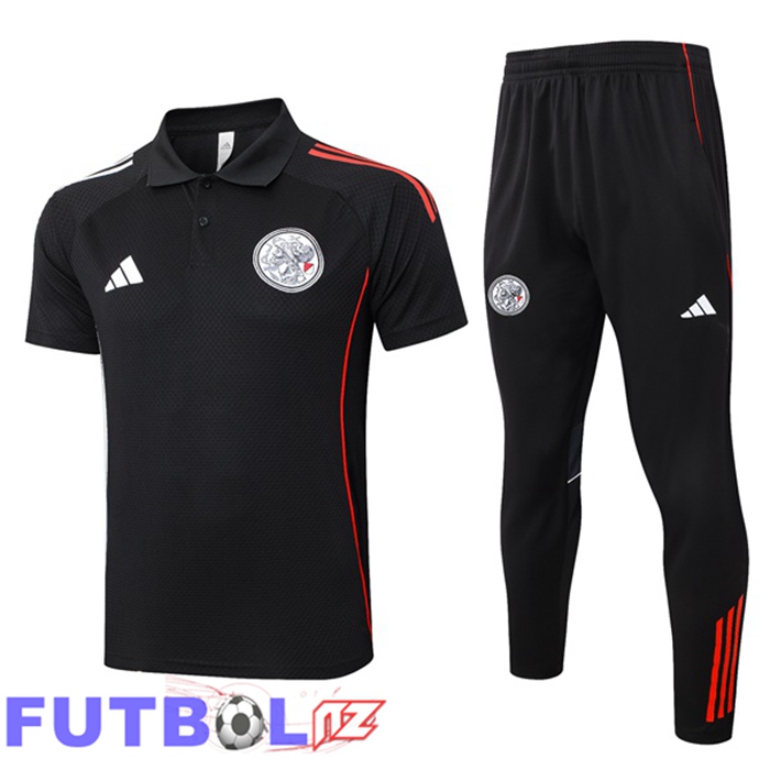 Camiseta Polo AFC Ajax + Pantalones Negro 2025/2026