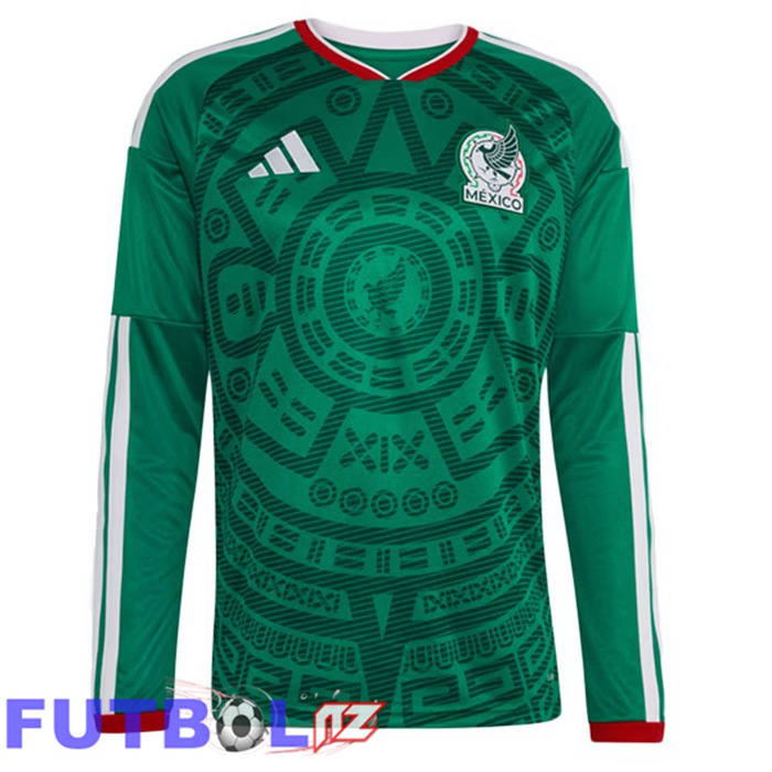 Camisetas De Futbol De México Primera Manga Larga Verde 2026/2027