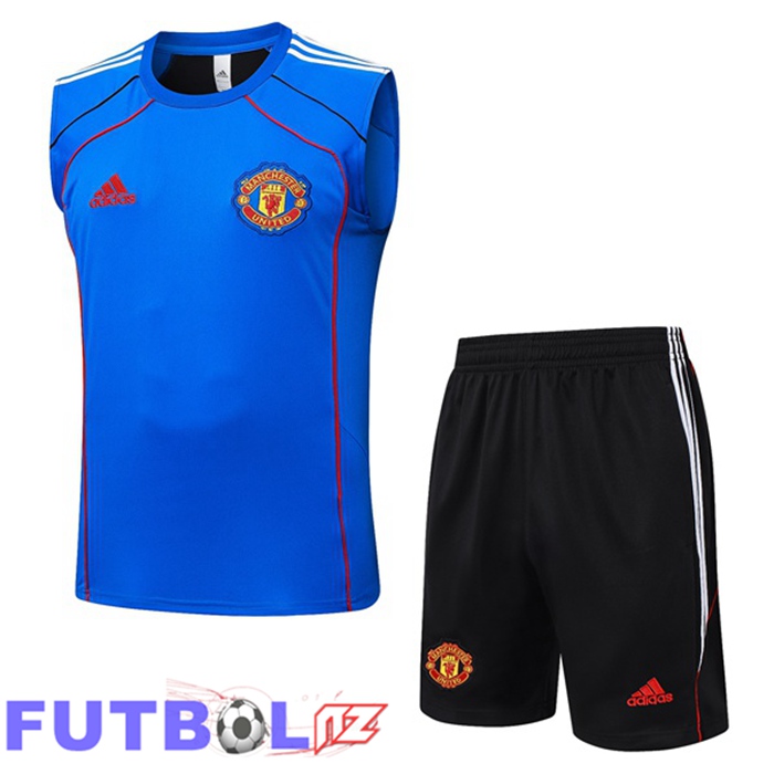 Chalecos De Futbol Manchester United + Cortos Azul 2025/2026