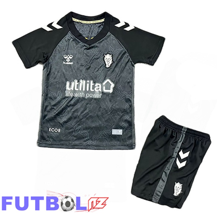 Camisetas De Futbol Sunderland AFC Ninos Tercera Negro 2025/2026
