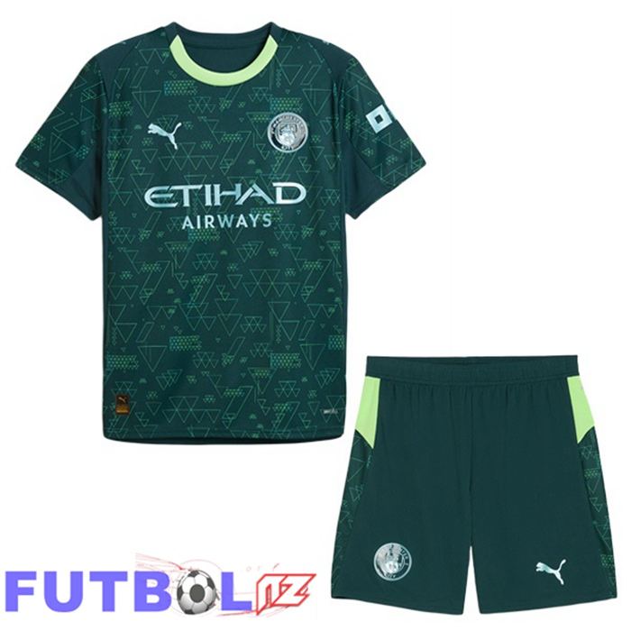 Camisetas De Futbol Manchester City Ninos Cuarta Verde 2025/2026