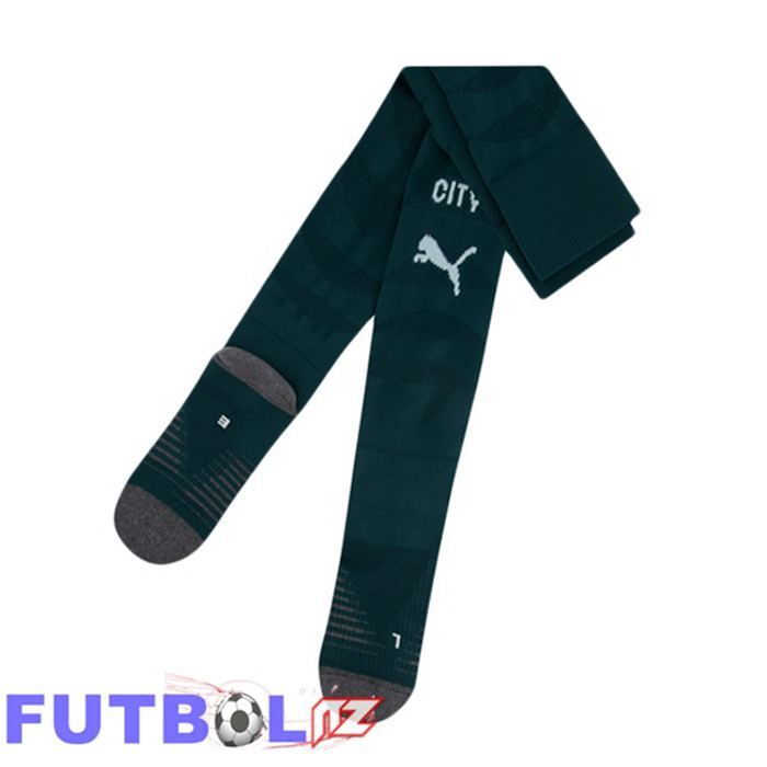 Calcetines De Futbol Manchester City Cuarta Verde 2025/2026