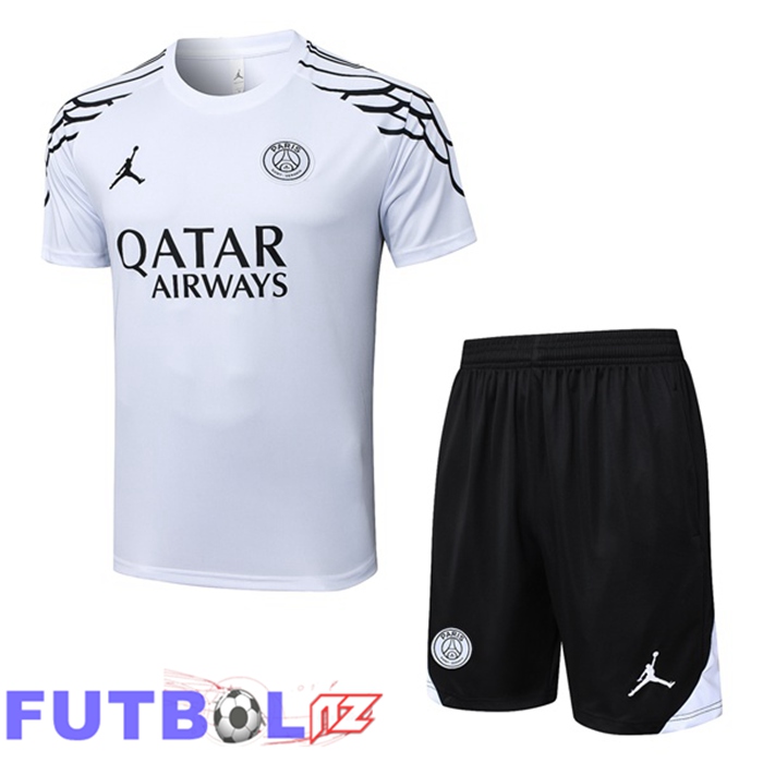 Camiseta Entrenamiento Jordan Paris PSG + Cortos Blanco 2025/2026