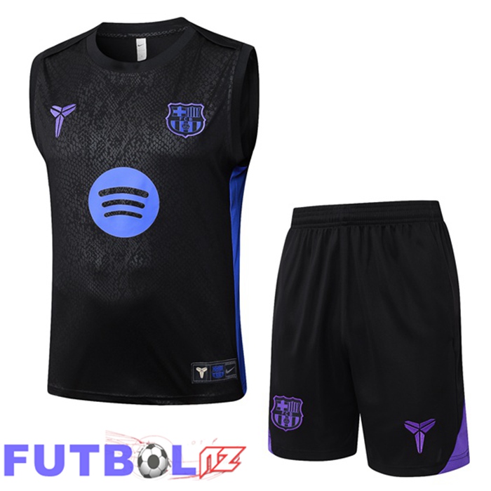 Chalecos De Futbol FC Barcelona + Cortos Negro 2025/2026